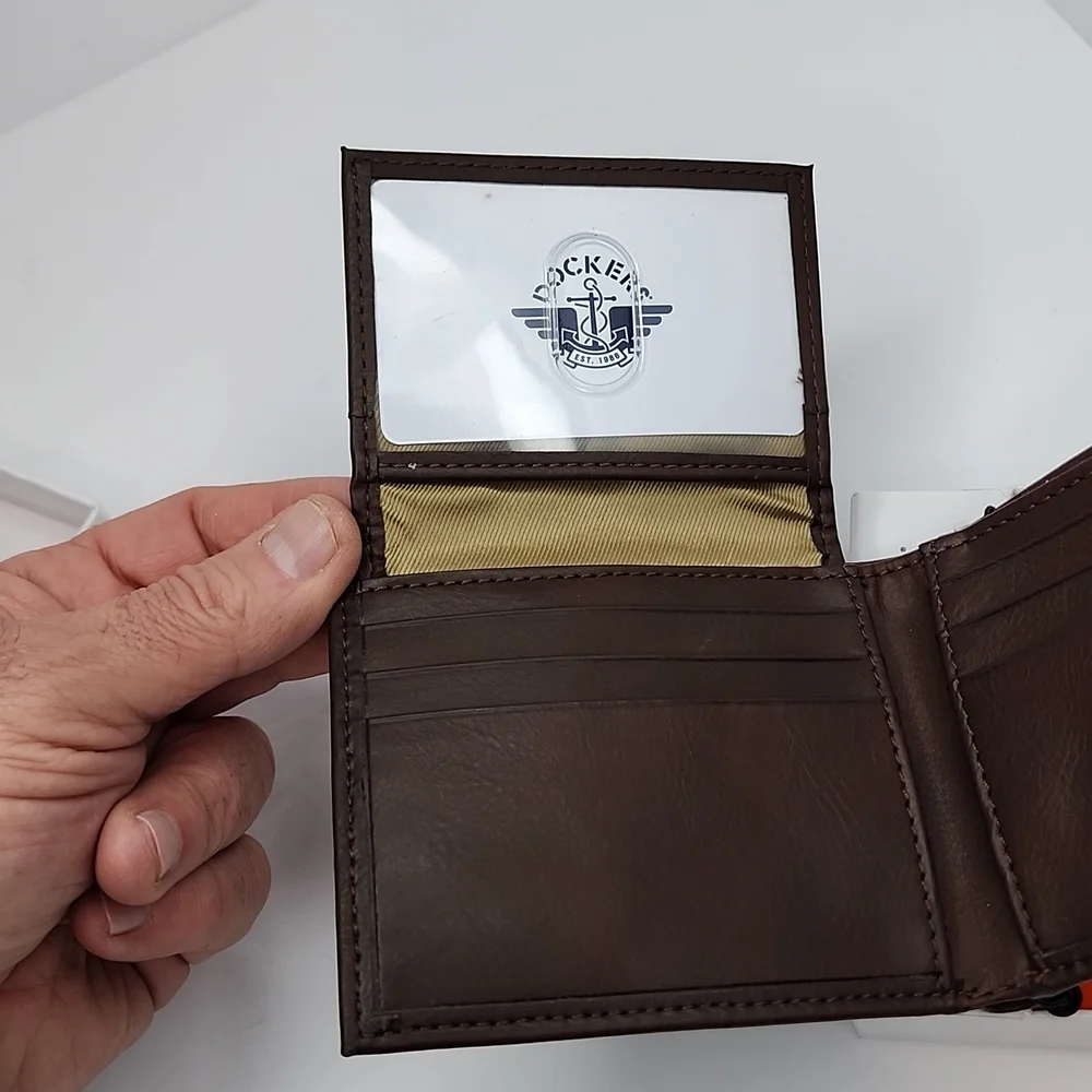 DOCKERS HANDCRAFTED MENS BROWN WALLET